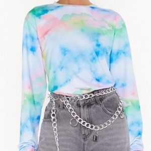 Nasty Gal Out of this world Tie Die Sweatshirt